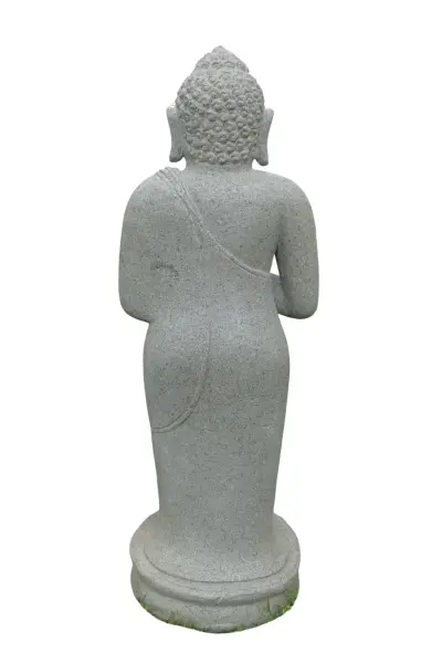 Artikelbild 4 des Artikels “Stehender Buddha aus Flussstein, Position Namaskara, H. 87cm. “